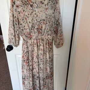Floral Long Sleeve Dress